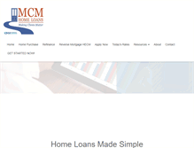 Tablet Screenshot of mcmfinancialservices.com
